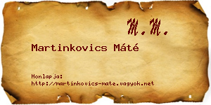 Martinkovics Máté névjegykártya