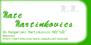 mate martinkovics business card